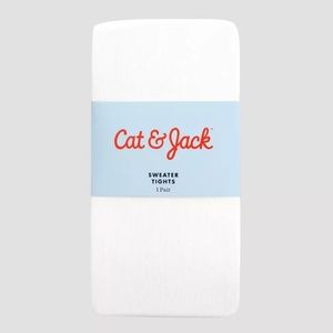Cat & Jack Accessories - Girls White Sweater Footed Tights Cat & Jack Accessories - Girls White Sweater Footed Tights